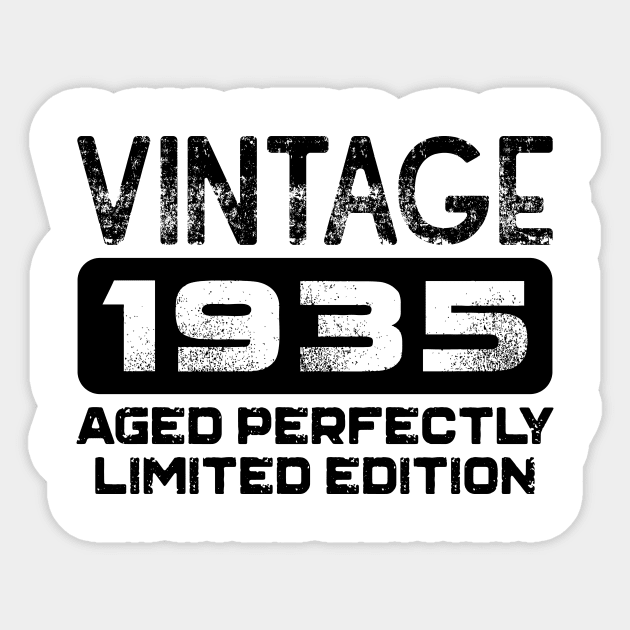 Birthday Gift Vintage 1935 Aged Perfectly Sticker by colorsplash